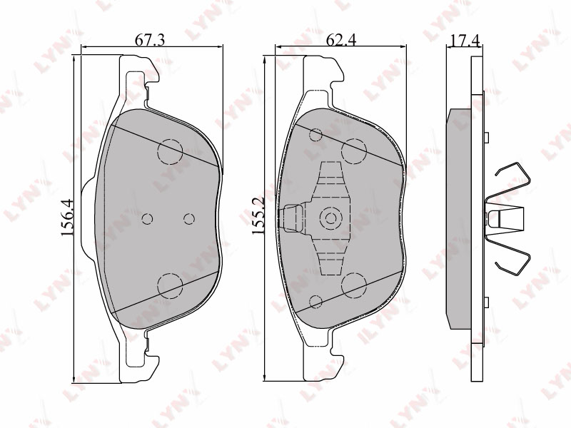 Колодки тормозные дисковые  перед FORD	 C-MAX