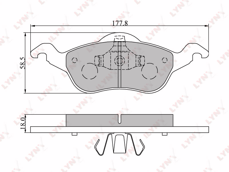 Колодки тормозные дисковые  перед FORD	 FOCUS