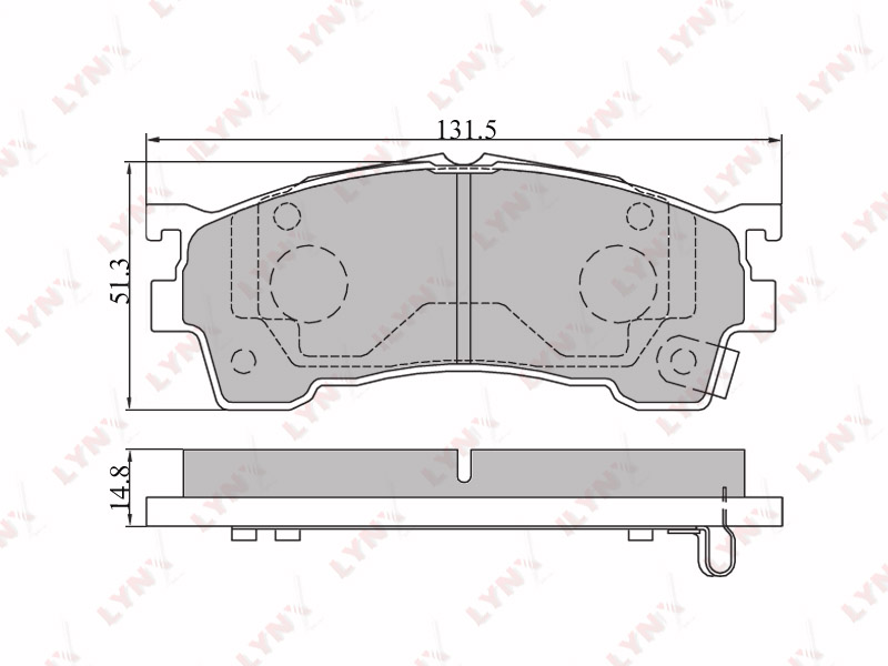 Колодки тормозные дисковые  перед FORD USA	 PROBE II