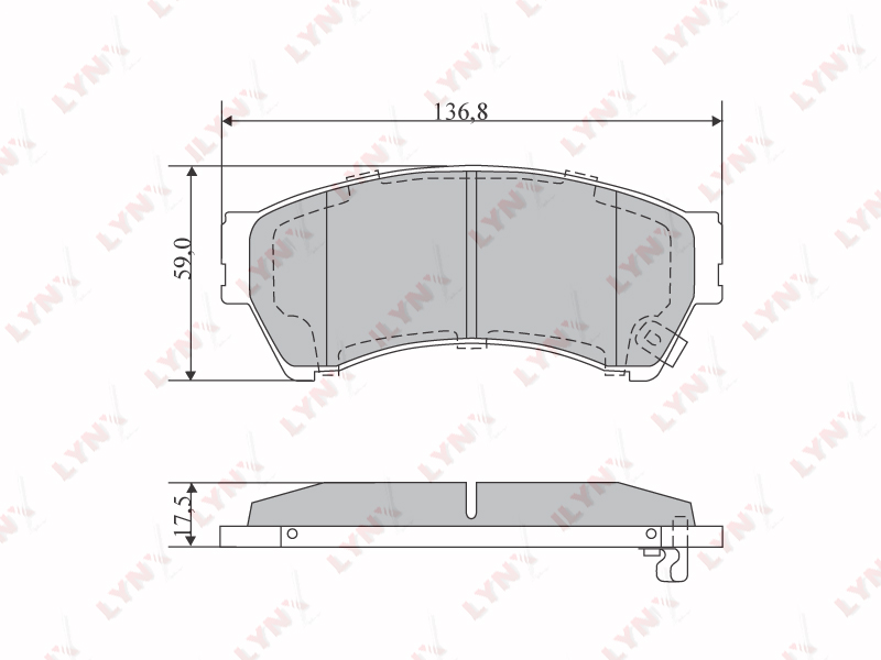 Колодки тормозные дисковые  перед MAZDA	 6