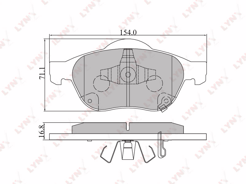 Колодки тормозные дисковые  перед TOYOTA	 AVENSIS