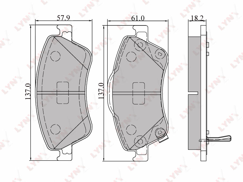 Колодки тормозные дисковые  перед TOYOTA	 AURIS