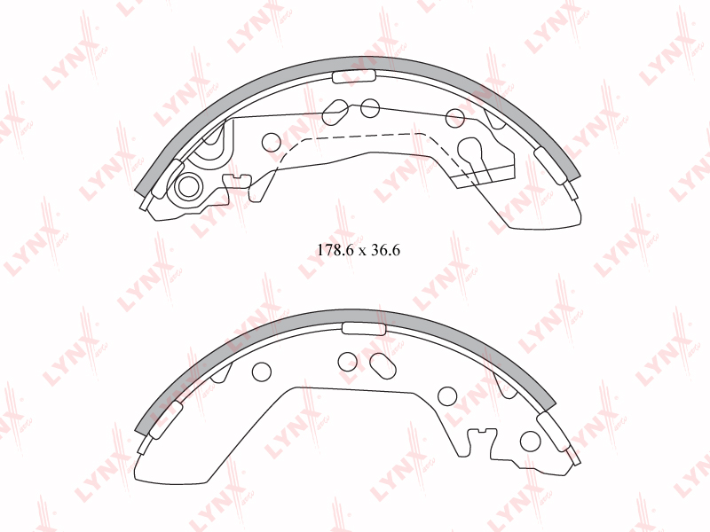 Колодки тормозные барабанные  зад HYUNDAI	 ACCENT