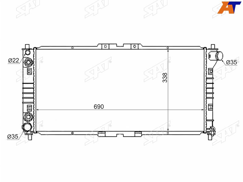 Радиатор Mazda 626 92-02  Capella 94-02