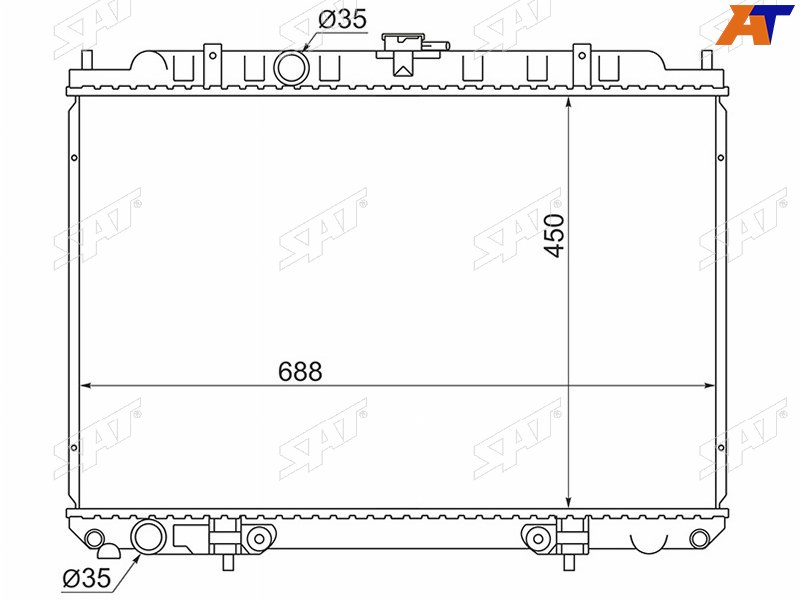 Радиатор Nissan Serena 99-05  Bassara 99-03  Presage 98-03