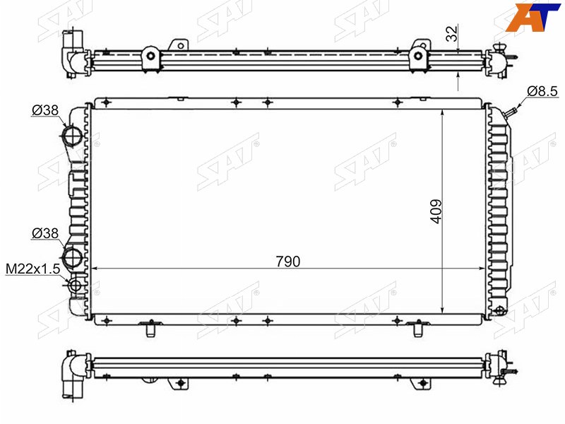 Радиатор Peugeot Boxer 94-06  Citroen Jumper 94-06  Fiat Ducato 94-02