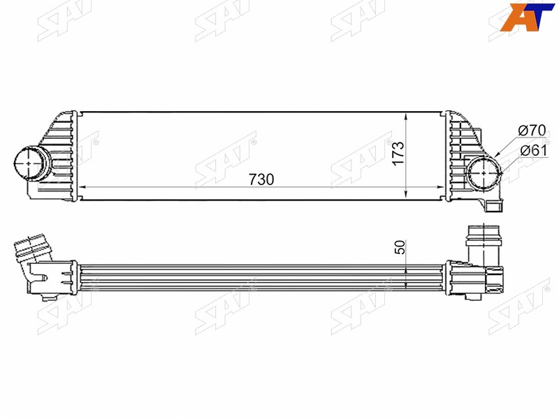 Радиатор интеркулера RENAULT MASTER OPEL MOVANONISSAN NV400 10-