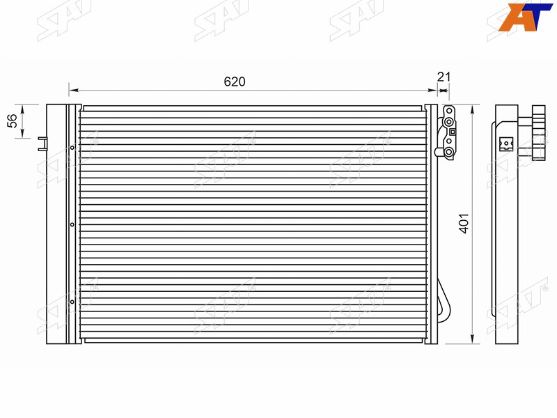 Радиатор кондиционера BMW 1-Series 04-12  3-Series 05-14  X1 09-15  Z4 09-17