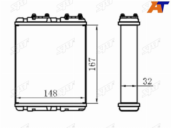 Радиатор отопителя салона MITSUBISHI LANCERLIBERO 92-00COLT 92-96NISSAN SERENA C23 92-00TERRAN I