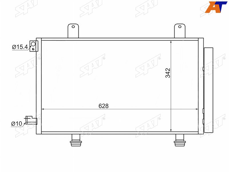Радиатор кондиционера Suzuki SX4 06-16  Fiat Sedici 06-11