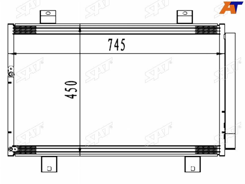 Радиатор кондиционера Toyota Highlander 07-13  Kluger V 07-13